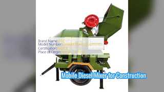 Mobile Diesel Concrete Mixer for Road and Mine Construction
