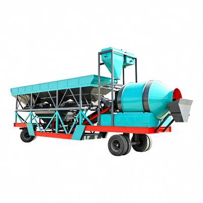 Fast Relocation JZM Mobile Drum Concrete Mixing Station No Complex Foundation Needed Cement Plant Equipments