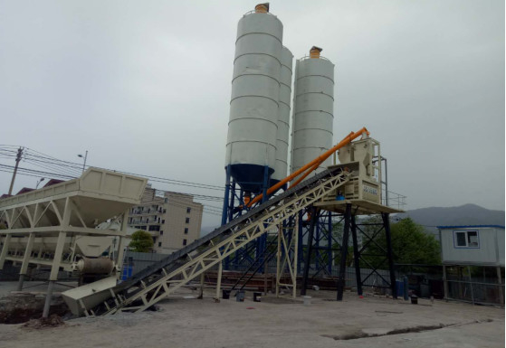 HZS75 Concrete Mixing Station Cement Plant Equipments For Medium Size And Above