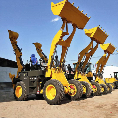 Backhoe Loader Heavy Duty Construction Machinery Bucket Dumping Distance 1022mm