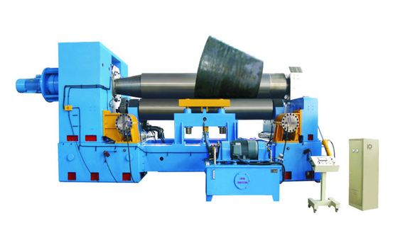 Three Roll Hydraulic Plate Rolling Machine With Main Drive Motor Power 15kw