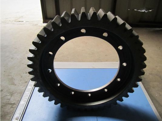 Heat Treatment Process Cast Steel Ball Mill Large Gear Customized For Mining