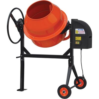Durable Cement Plant Equipments Vertical Drum Mixer with Manual Tilt Wheel and High Output Motor for Material Blending