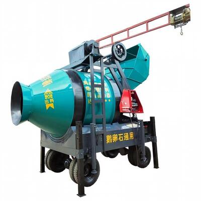 Cement Plant Equipments Tilted Drum Concrete Mixer Diesel Mobile Mixer for Mine Road Construction