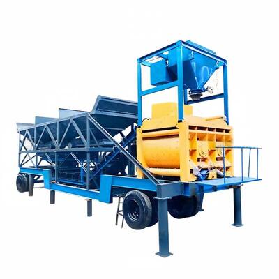 JS Mobile Forced Mixing Plant For Construction Project Cement Plant Equipments Manufacturer Supply