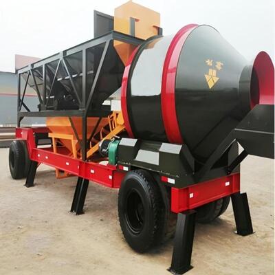 Complete Mobile Concrete Production Line JZM Series Drum Mixing Plant Cement Plant Equipments For Road Building