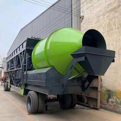 Complete Mobile Concrete Production Line JZM Series Drum Mixing Plant Cement Plant Equipments For Road Building