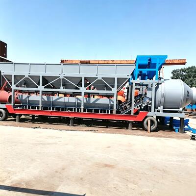 High Efficiency JZM Mobile Concrete Mixing Plant Cement Plant Equipments Accurate Weighing Drum Mixing Station