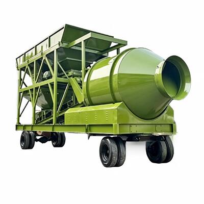 Mobile Concrete Batching Plant JZM Drum Mixer For Emergency And Remote Construction Projects Cement Plant Equipments
