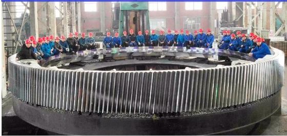 42CrMo Steel 16000mm Large Ring Gear For Cement Mill And Rotary Kiln Girth Gear