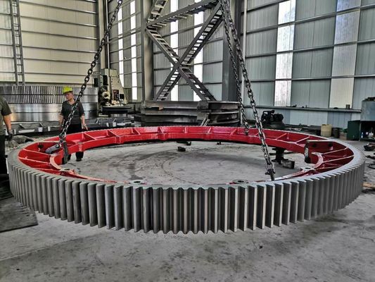 Heavy Duty Cement Plant Dryer 40CrMo Rotating Gear Ring And Spur Gear Manufacturer