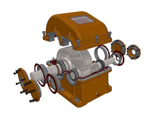 HRC33 42CrMo Worm Gear Speed Reducer Low Noise Stably Running