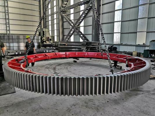 Diameter 100mm to 16000mm Spur Ring Gear Rotary Kiln Gear Ring For Ball Mill