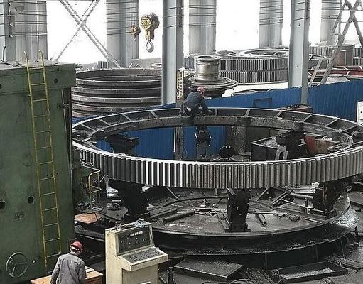 UNI EN ISO standard 120MT Big Mill Girth Gear For Rotary Kilns