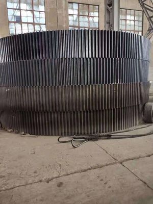 Diameter 100mm to 16000mm Spur Ring Gear Rotary Kiln Gear Ring For Ball Mill